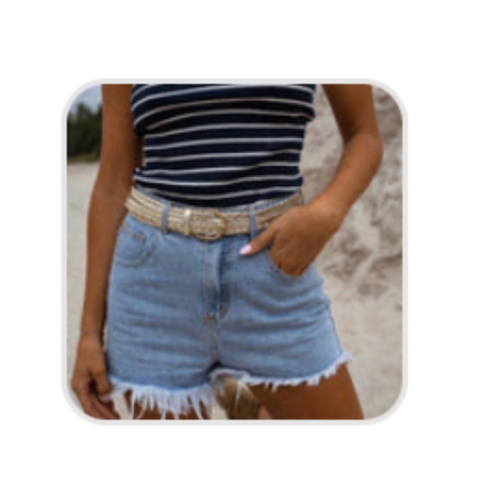 High Rise cut off denim shorts